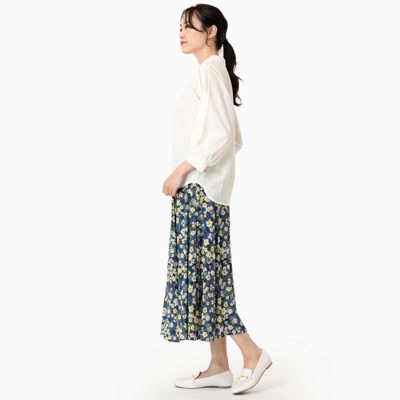 レーヨン花柄ハギロングスカート | N＋公式通販サイト